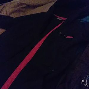 Girl's jacket. Black, zip up, size XS/XCH b